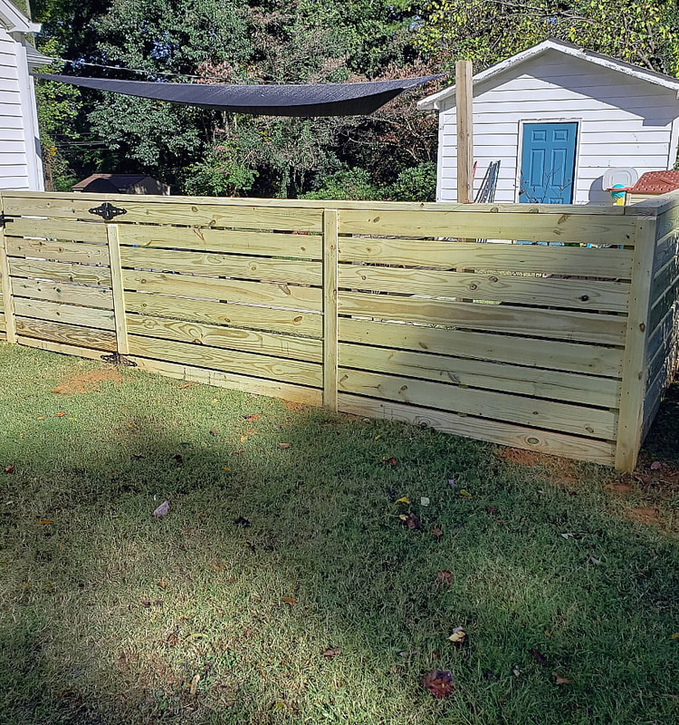 Semi-Private Horizontal Fence wood